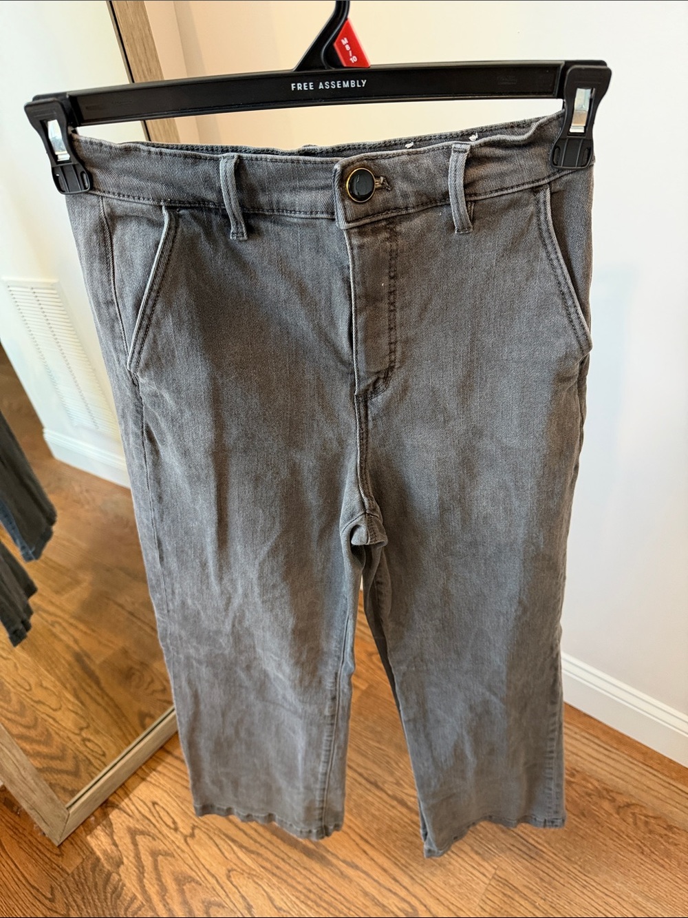 Women's Ann Taylor Gray High-Rise trouser jeans